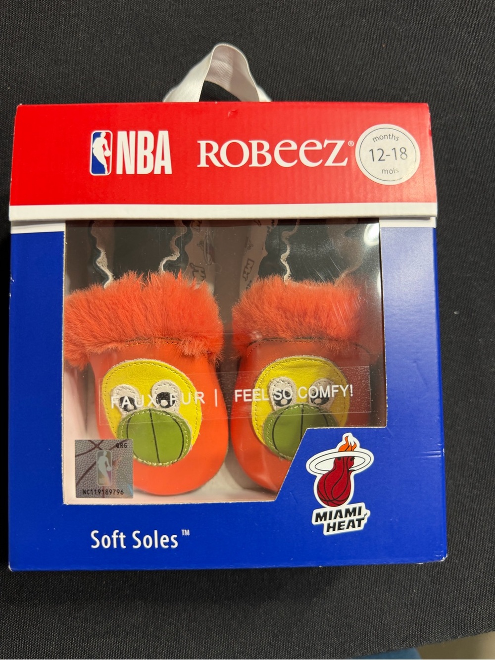 Robeez NBA Miami Heat Orange Baby Soft Sole Booties NWT NEVER WORN